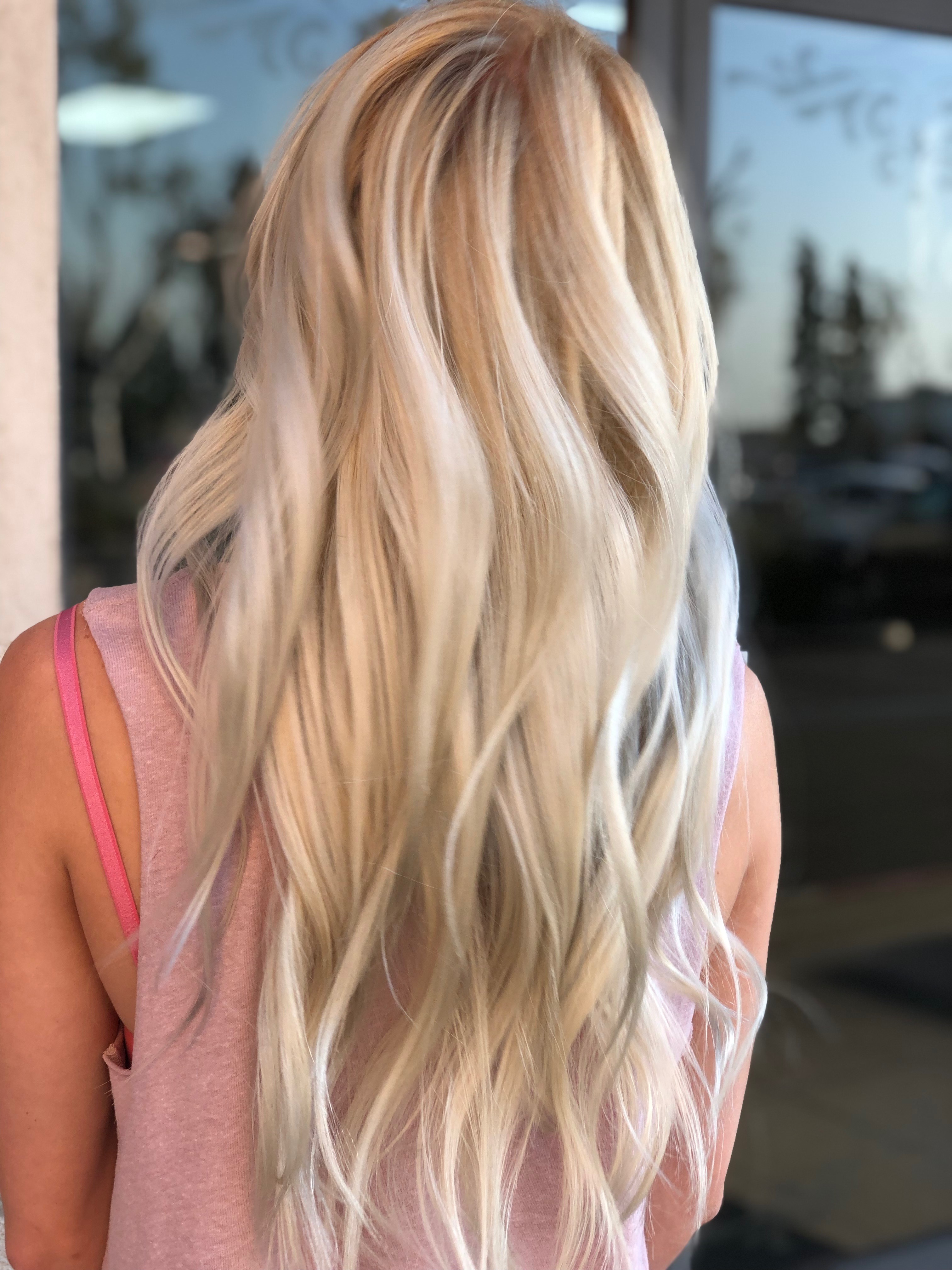 Nordic blonde hair coloring  BALAYAGE- Hair color correction